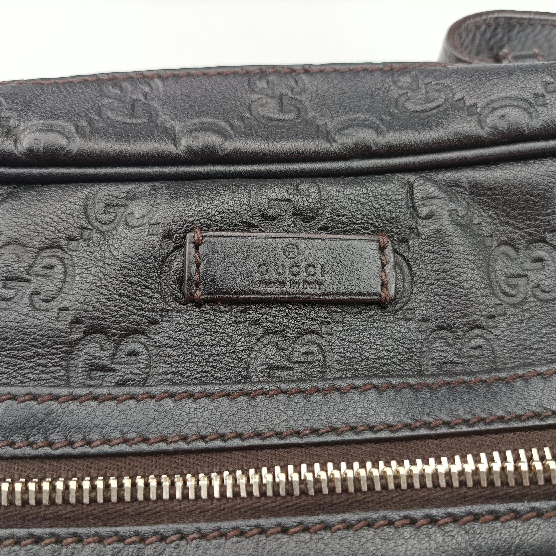 GG Imprime Messenger Black Leather 201448 G011880602GGインプリメ メッセンジャー ブラック レザー 201448 G011880602