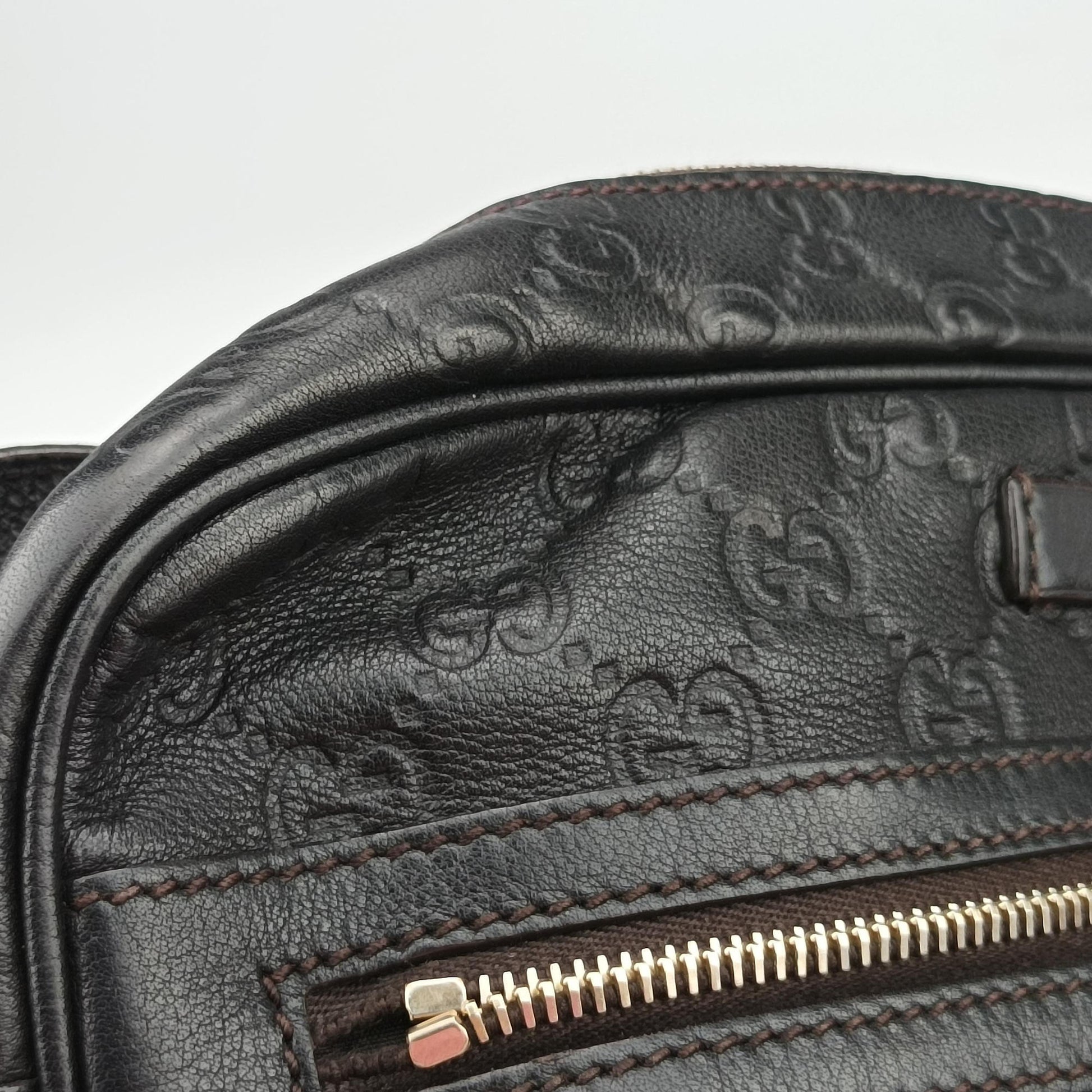 GG Imprime Messenger Black Leather 201448 G011880602GGインプリメ メッセンジャー ブラック レザー 201448 G011880602