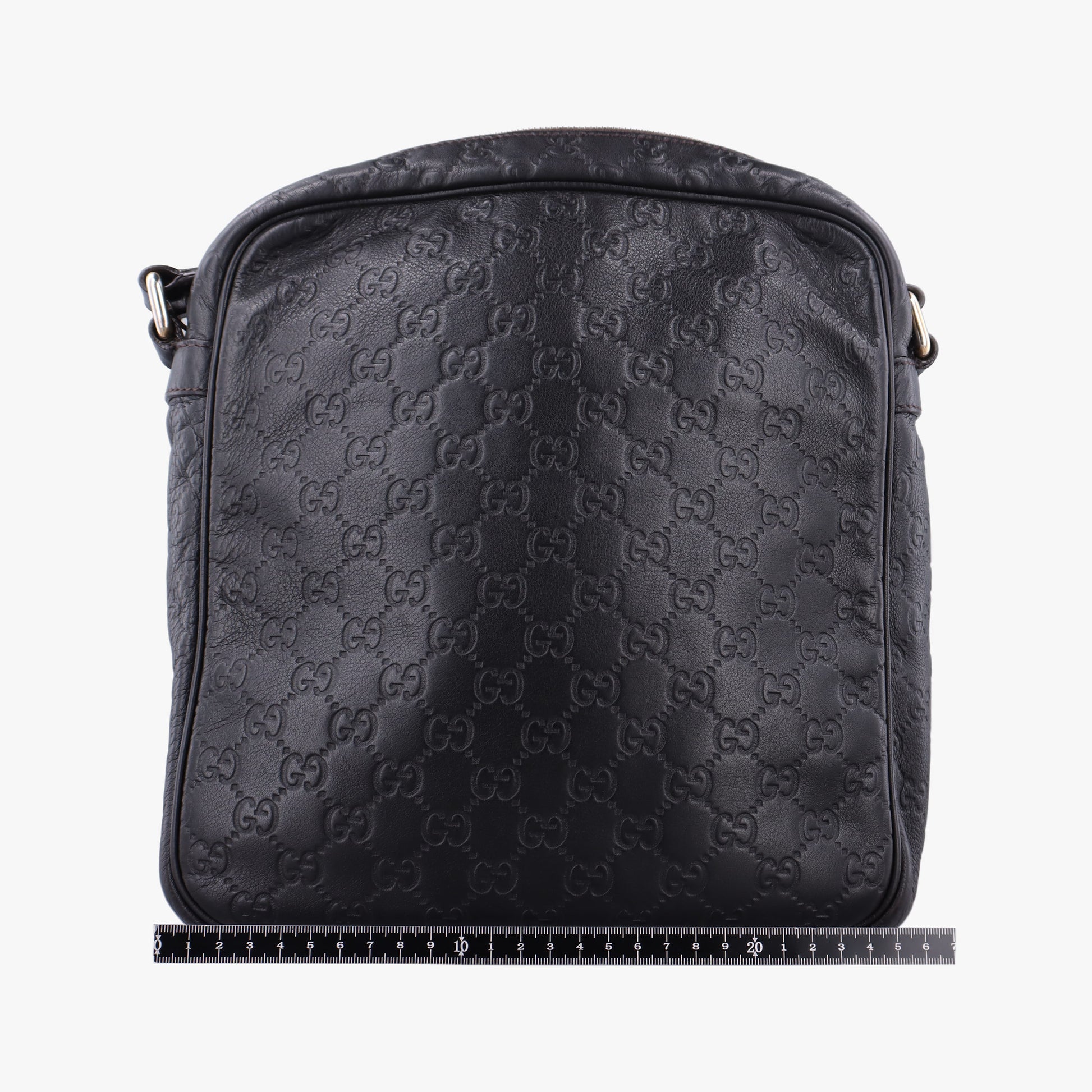 GG Imprime Messenger Black Leather 201448 G011880602GGインプリメ メッセンジャー ブラック レザー 201448 G011880602