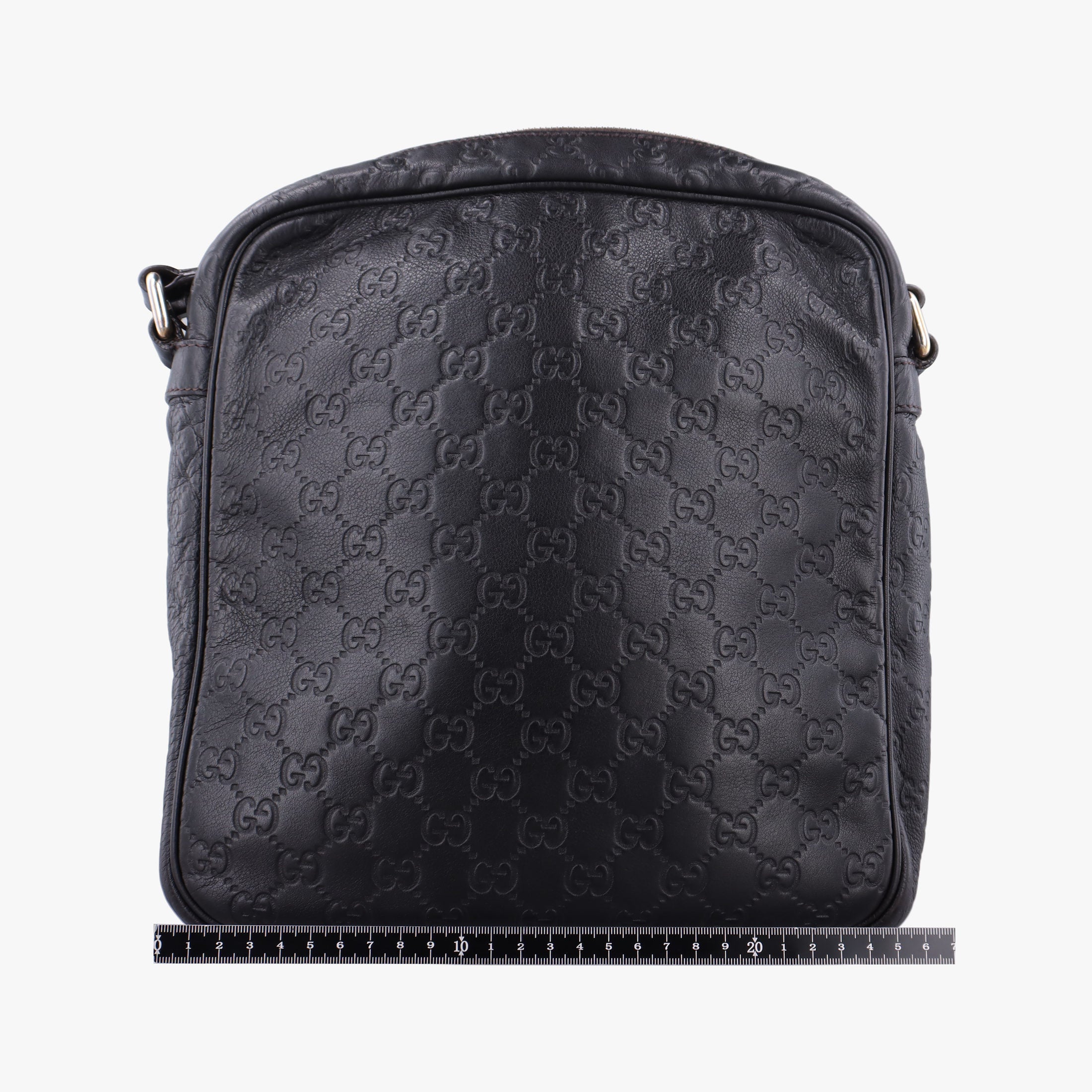 GG Imprime Messenger Black Leather 201448 G011880602GGインプリメ メッセンジャー ブラック レザー 201448 G011880602