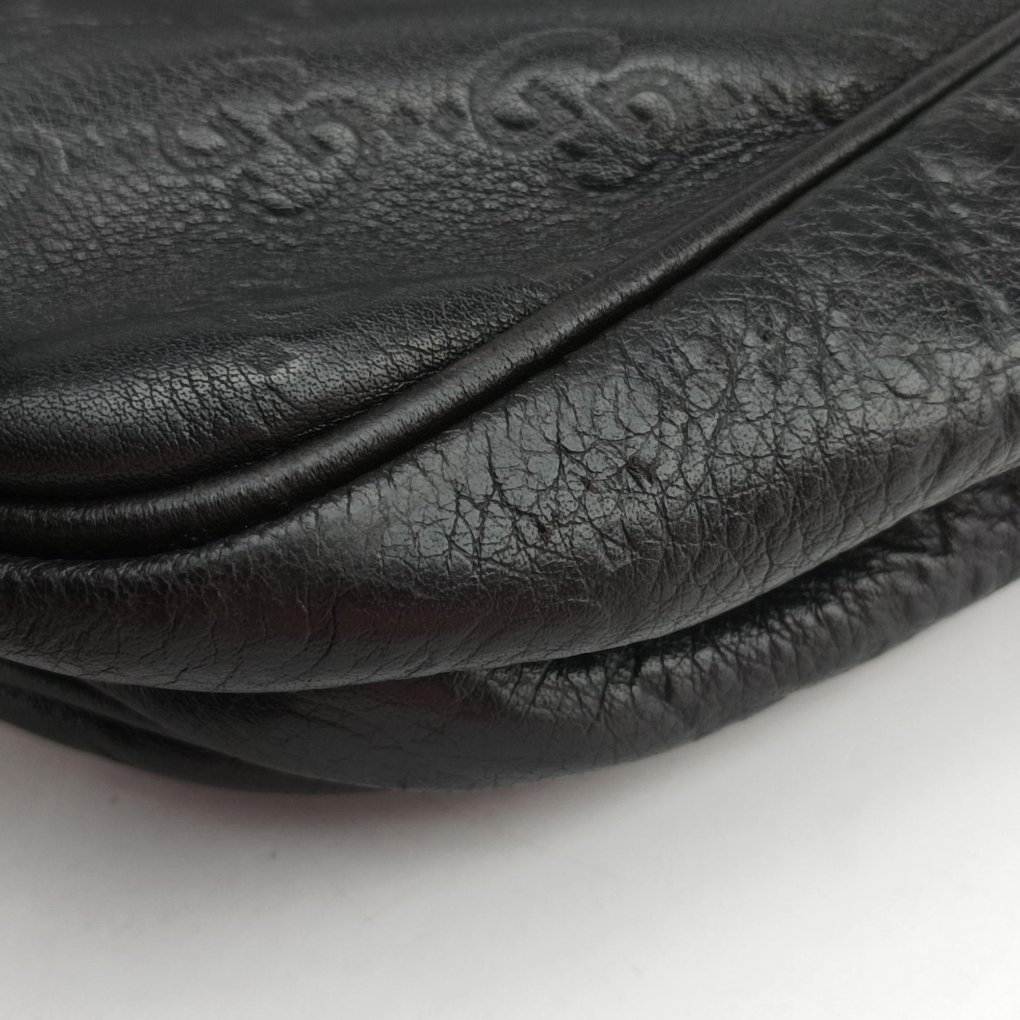 GG Imprime Messenger Black Leather 201448 G011880602GGインプリメ メッセンジャー ブラック レザー 201448 G011880602