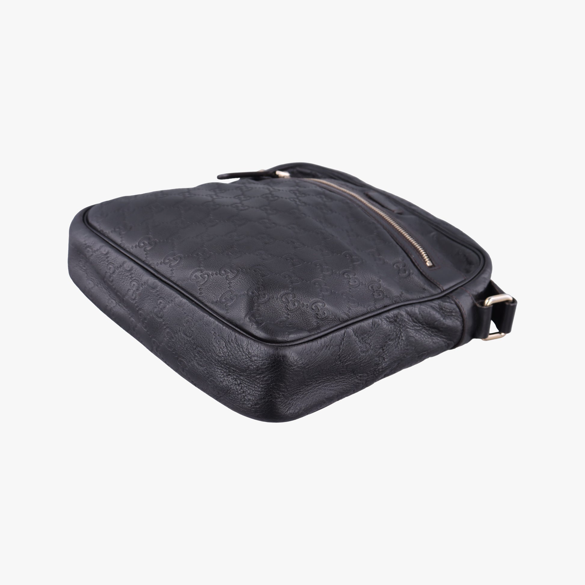 GG Imprime Messenger Black Leather 201448 G011880602GGインプリメ メッセンジャー ブラック レザー 201448 G011880602