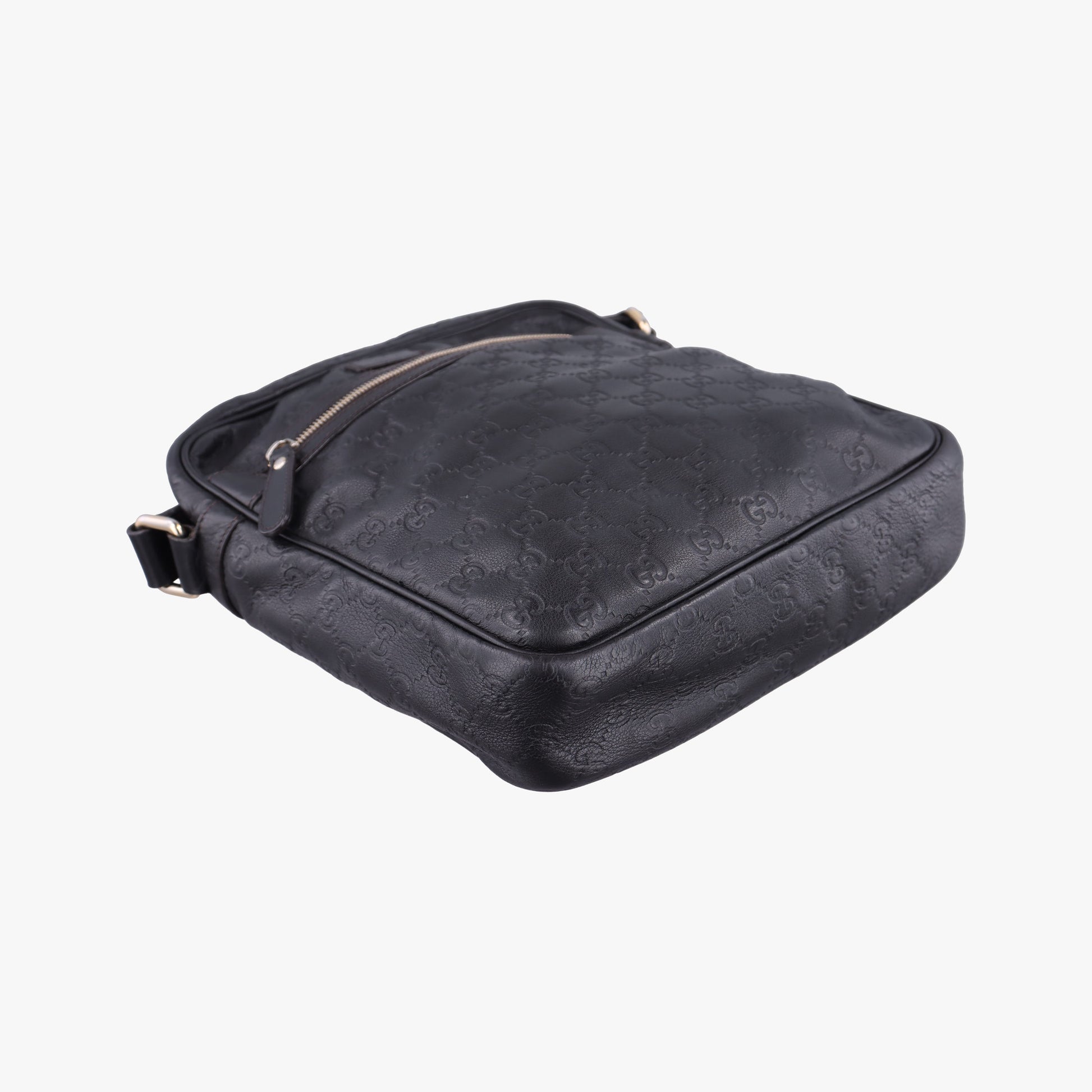 GG Imprime Messenger Black Leather 201448 G011880602GGインプリメ メッセンジャー ブラック レザー 201448 G011880602