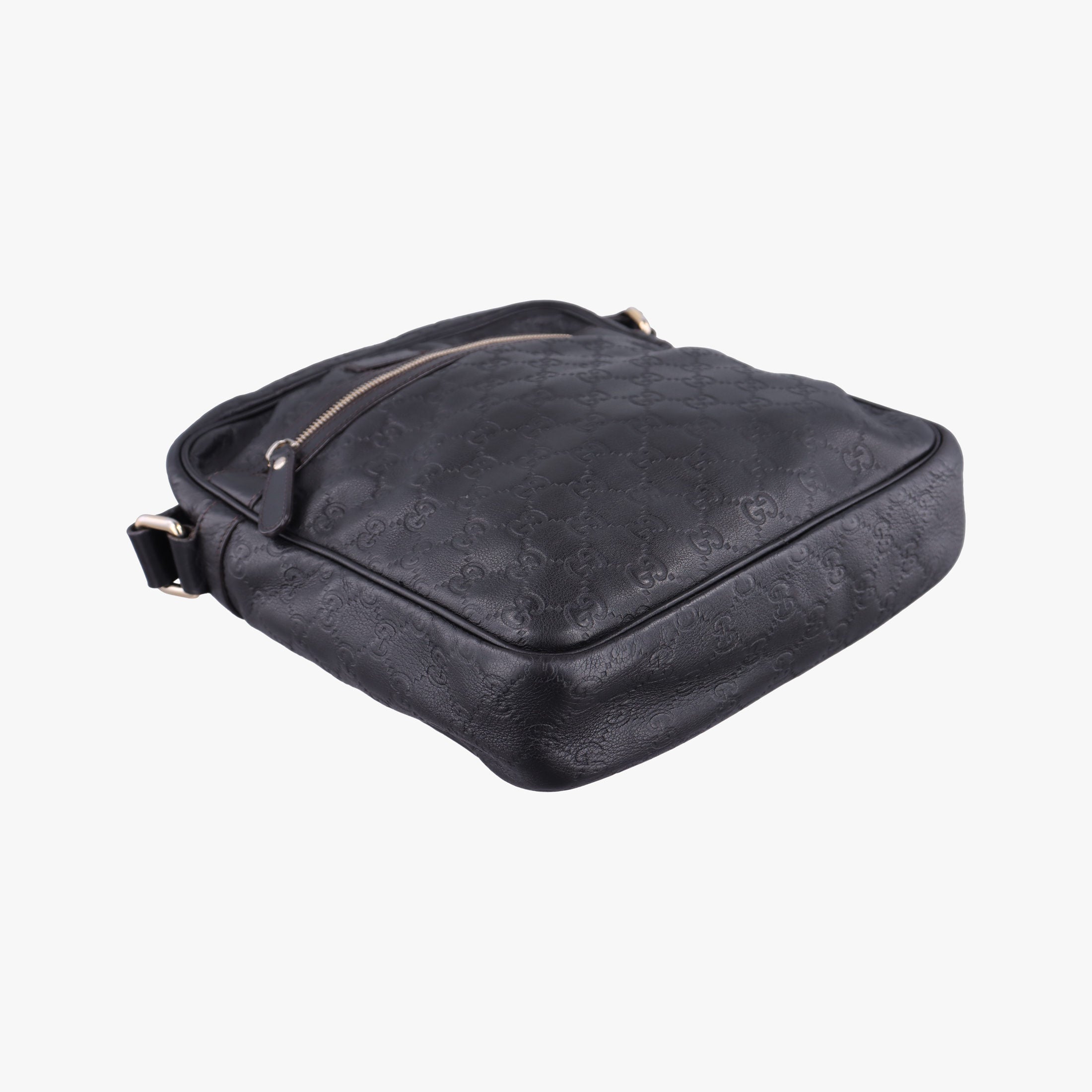 GG Imprime Messenger Black Leather 201448 G011880602GGインプリメ メッセンジャー ブラック レザー 201448 G011880602