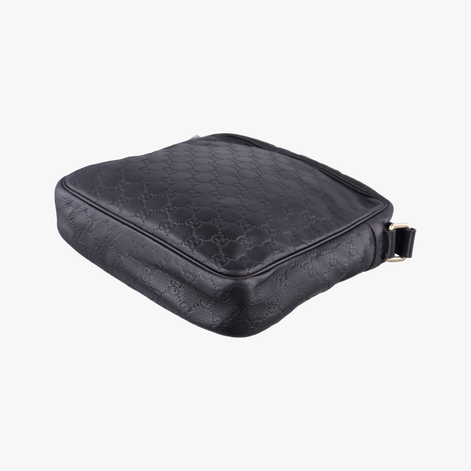 GG Imprime Messenger Black Leather 201448 G011880602GGインプリメ メッセンジャー ブラック レザー 201448 G011880602