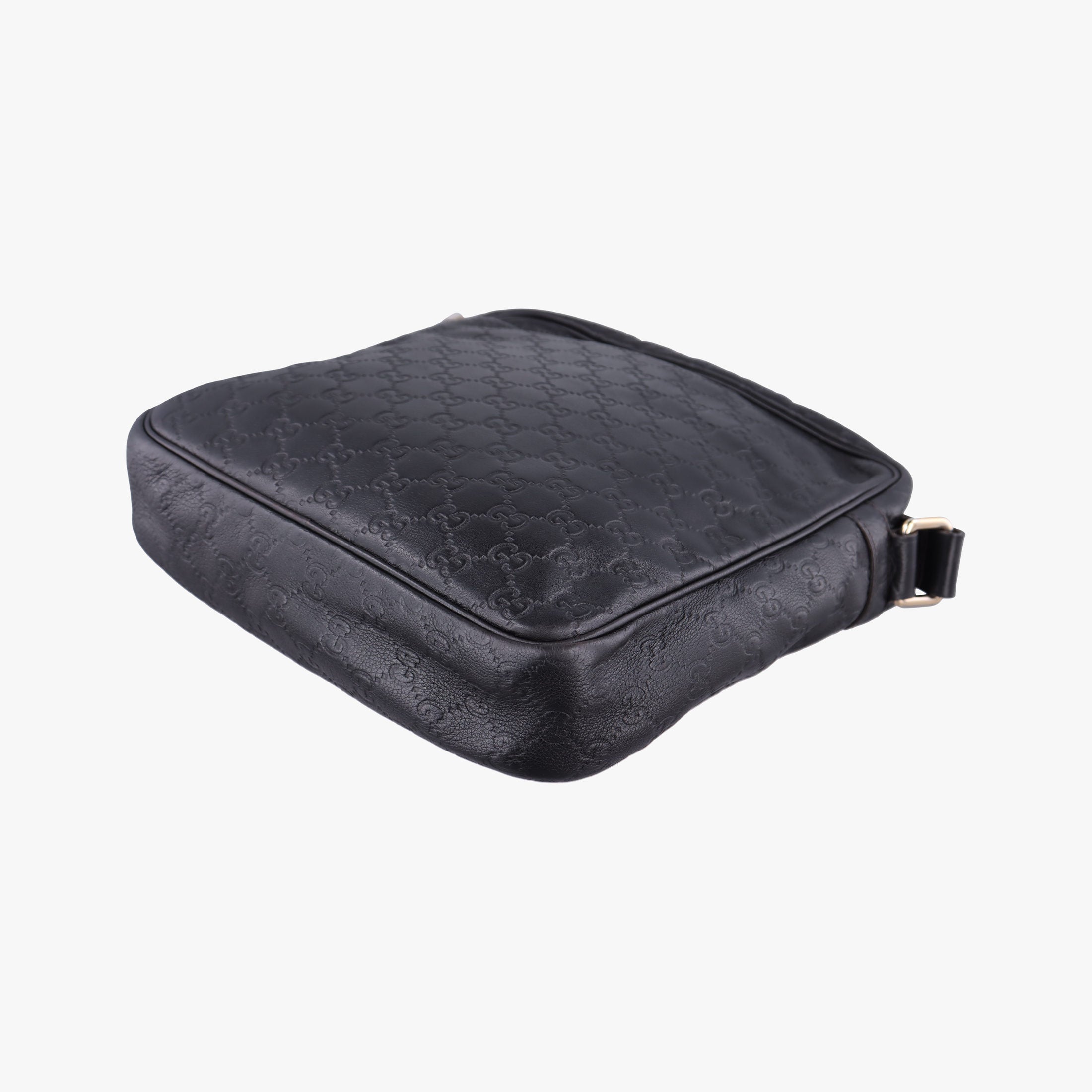GG Imprime Messenger Black Leather 201448 G011880602GGインプリメ メッセンジャー ブラック レザー 201448 G011880602