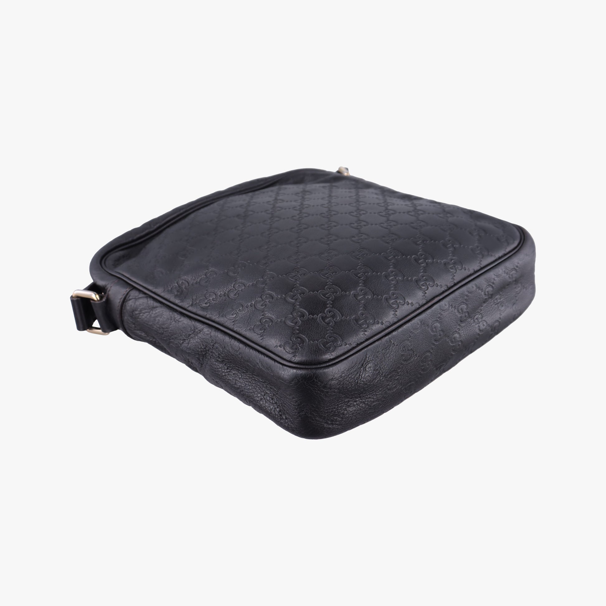 GG Imprime Messenger Black Leather 201448 G011880602GGインプリメ メッセンジャー ブラック レザー 201448 G011880602