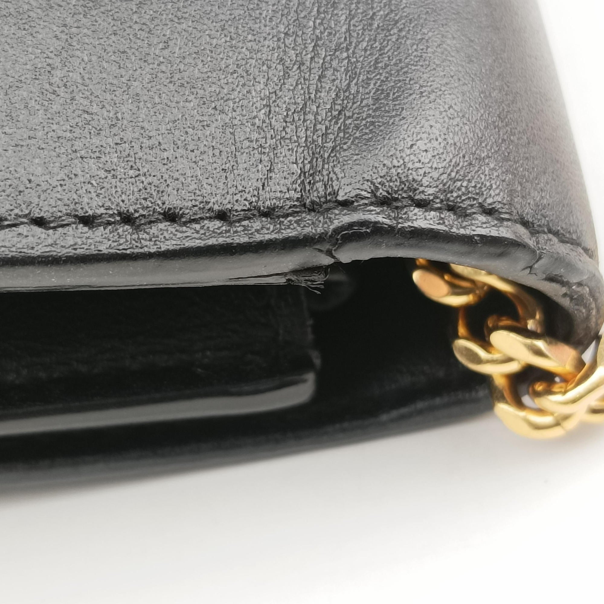 Pre-owned Yves Saint Laurent KATE Black Leather 452159 shoulderbag | stylenewstar