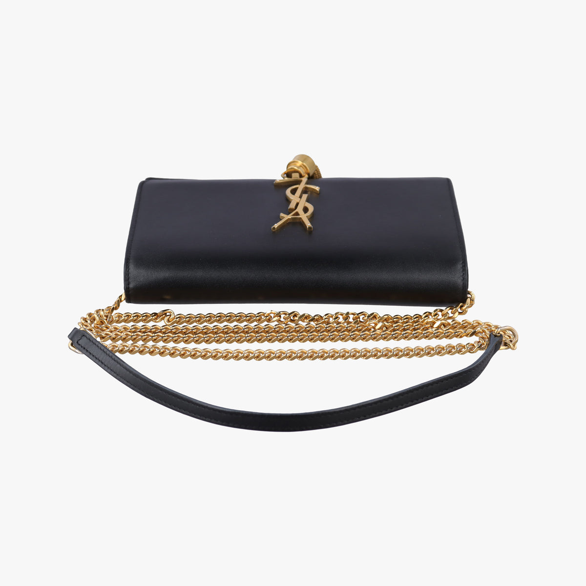 Pre-owned Yves Saint Laurent KATE Black Leather 452159 shoulderbag | stylenewstar