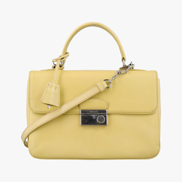 Small Sound Flap Yellow SAFFIANO Leather BN2485 31/Aスモール サウンド フラップ イエロー サフィアーノレザー BN2485 31/A