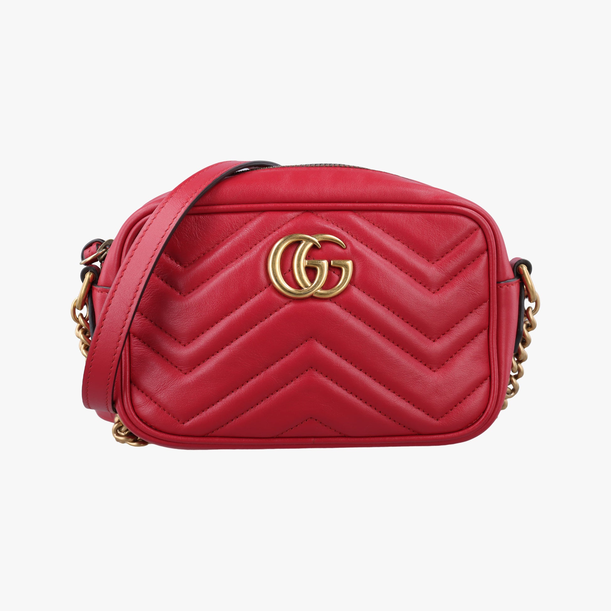 GG Marmont Red Leather 448065 I025454201GGマーモント レッド レザー 448065 I025454201