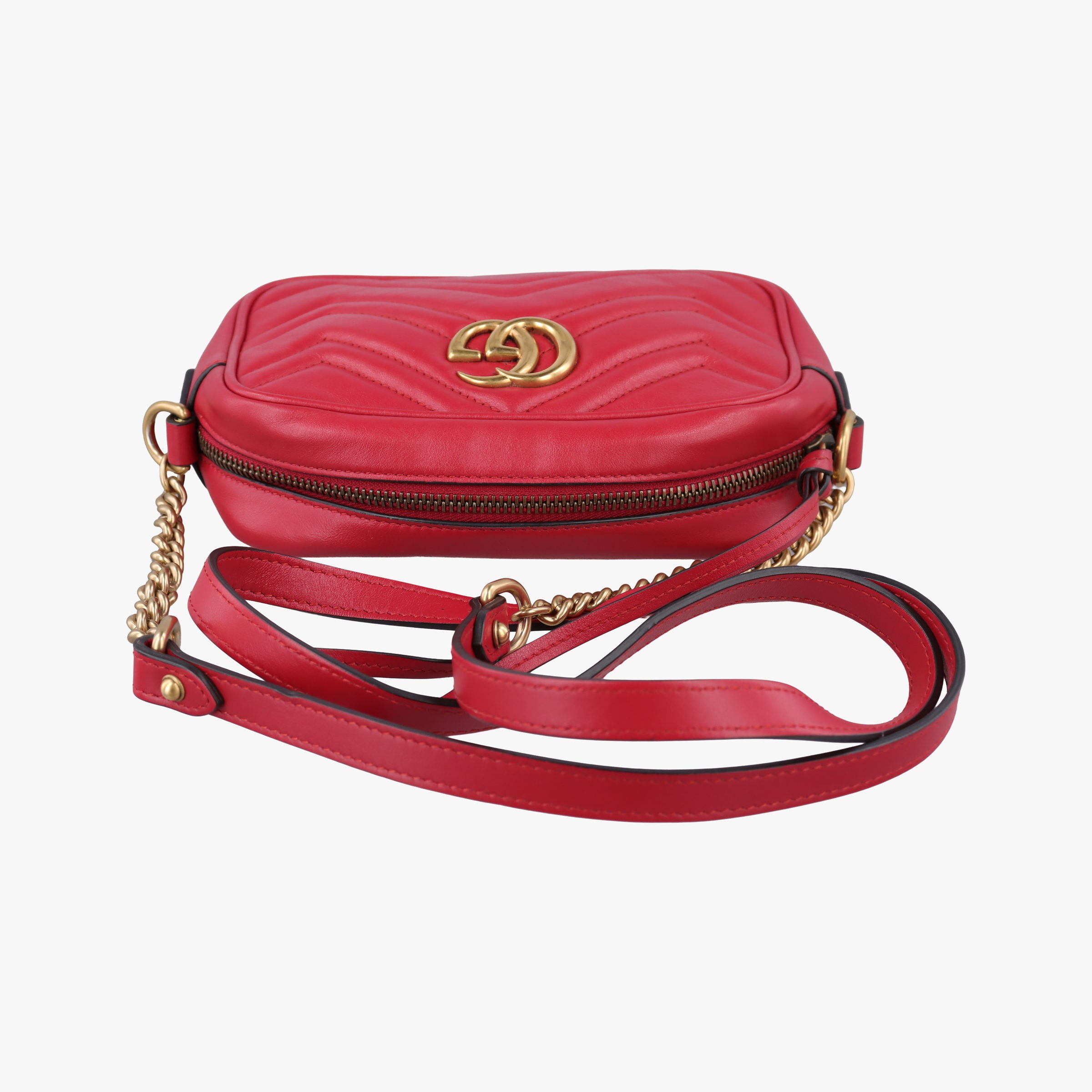 GG Marmont Red Leather 448065 I025454201GGマーモント レッド レザー 448065 I025454201