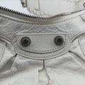 Pre-owned Balenciaga Le Cagole White lambskin  shoulderbag | stylenewstar