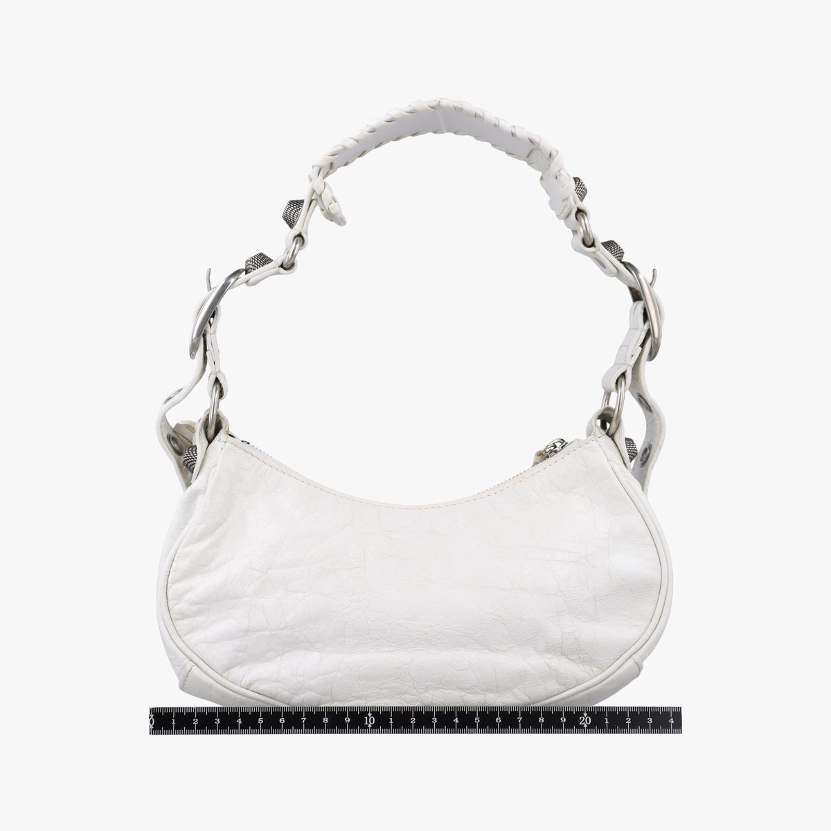 Pre-owned Balenciaga Le Cagole White lambskin  shoulderbag | stylenewstar