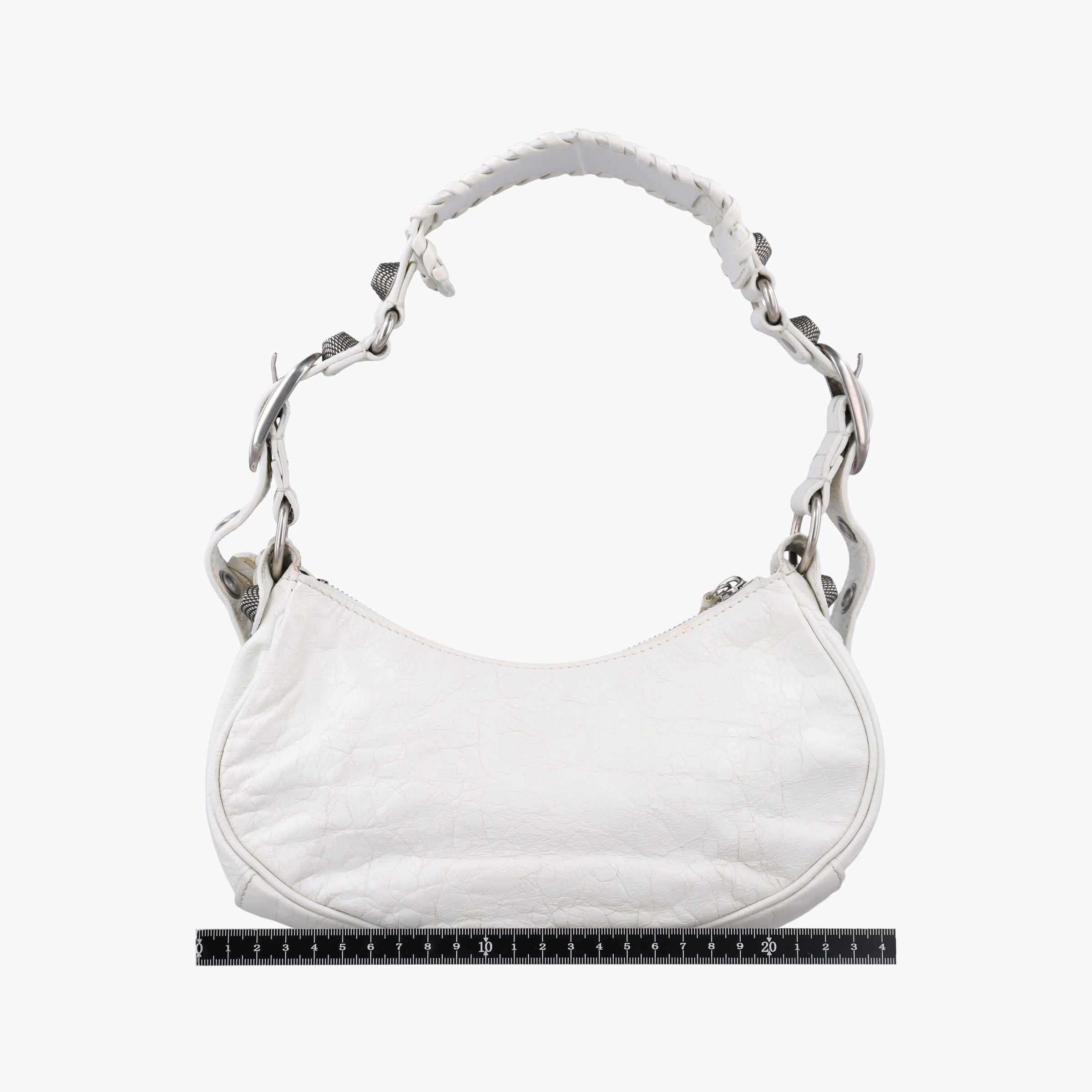 Pre-owned Balenciaga Le Cagole White lambskin  shoulderbag | stylenewstar