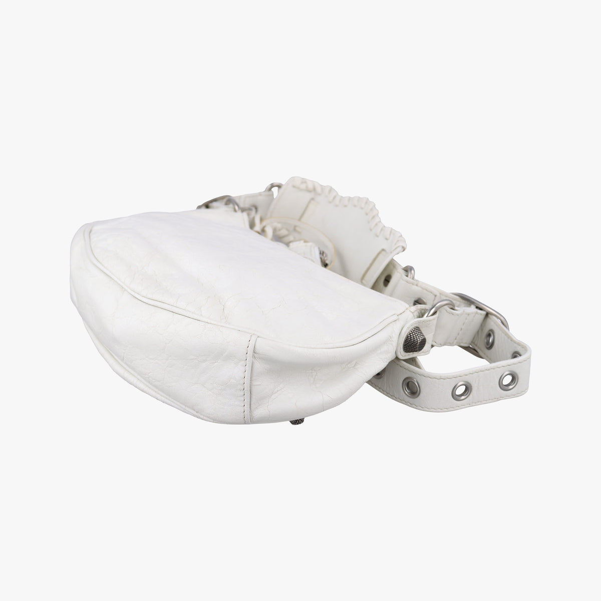 Pre-owned Balenciaga Le Cagole White lambskin  shoulderbag | stylenewstar