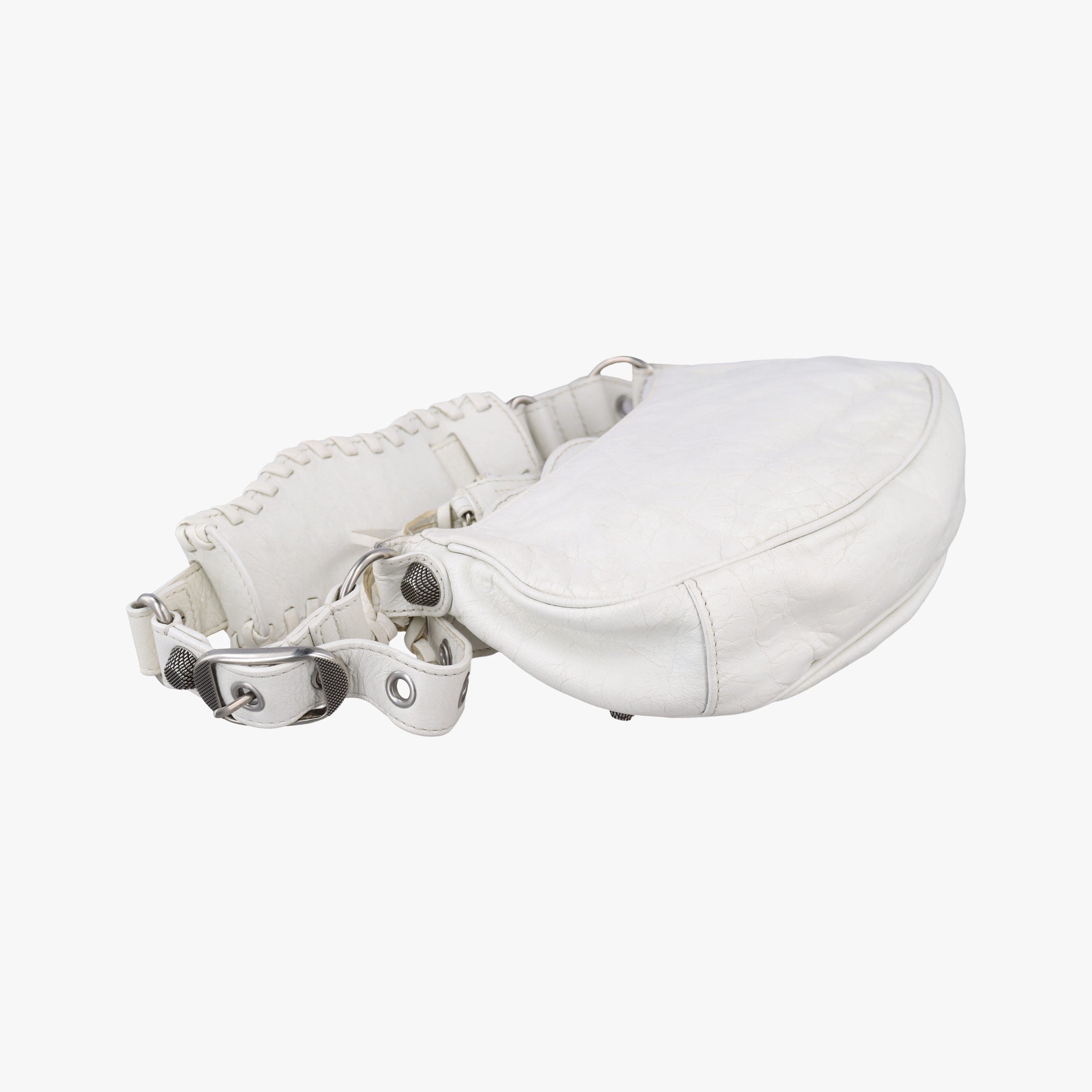 Pre-owned Balenciaga Le Cagole White lambskin  shoulderbag | stylenewstar