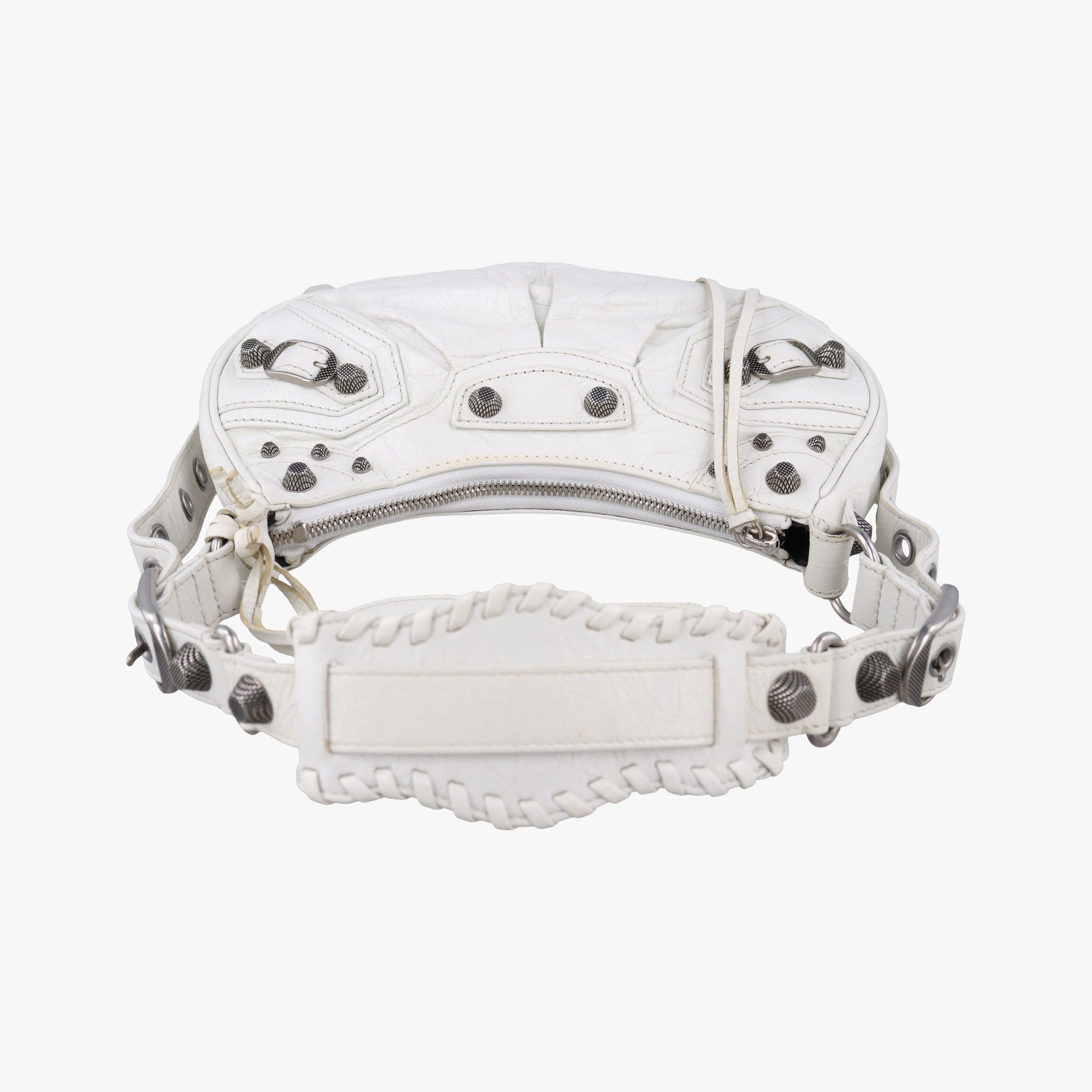 Pre-owned Balenciaga Le Cagole White lambskin  shoulderbag | stylenewstar