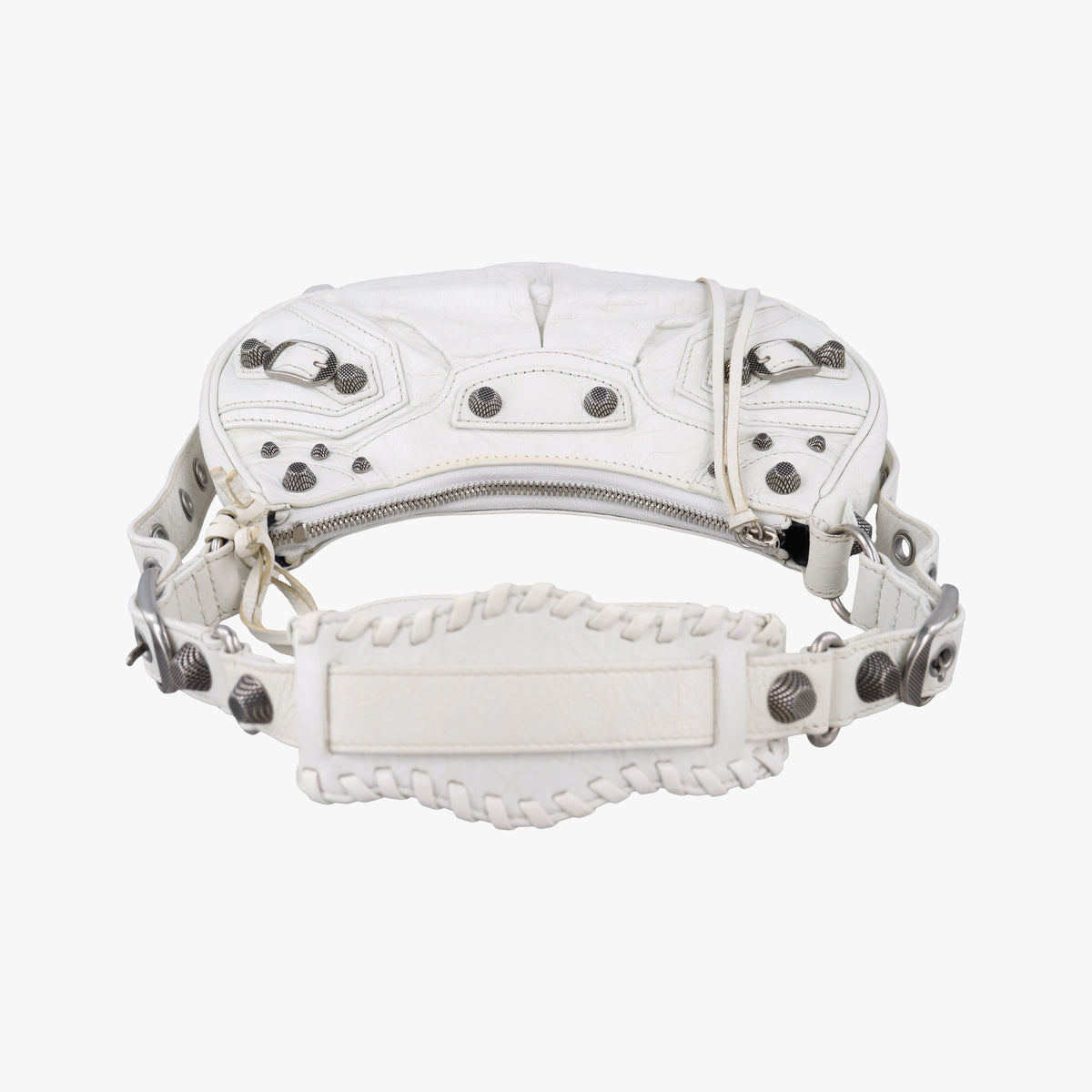 Pre-owned Balenciaga Le Cagole White lambskin  shoulderbag | stylenewstar