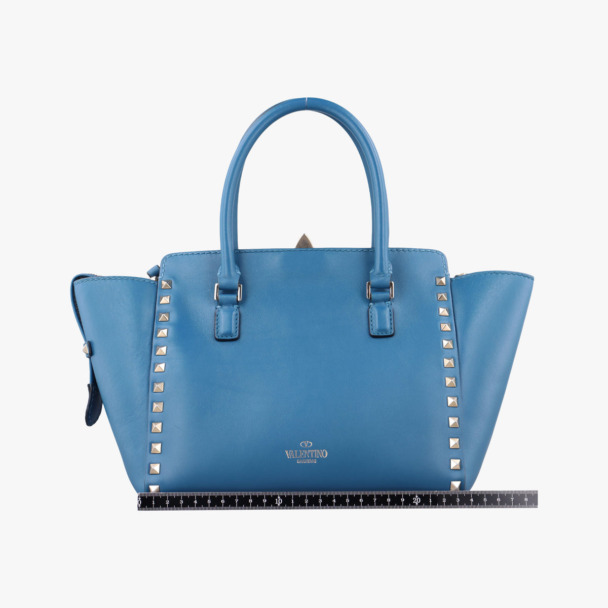 Secondhand Valentino Rockstud Blue Leather  shoulderbag | stylenewstar