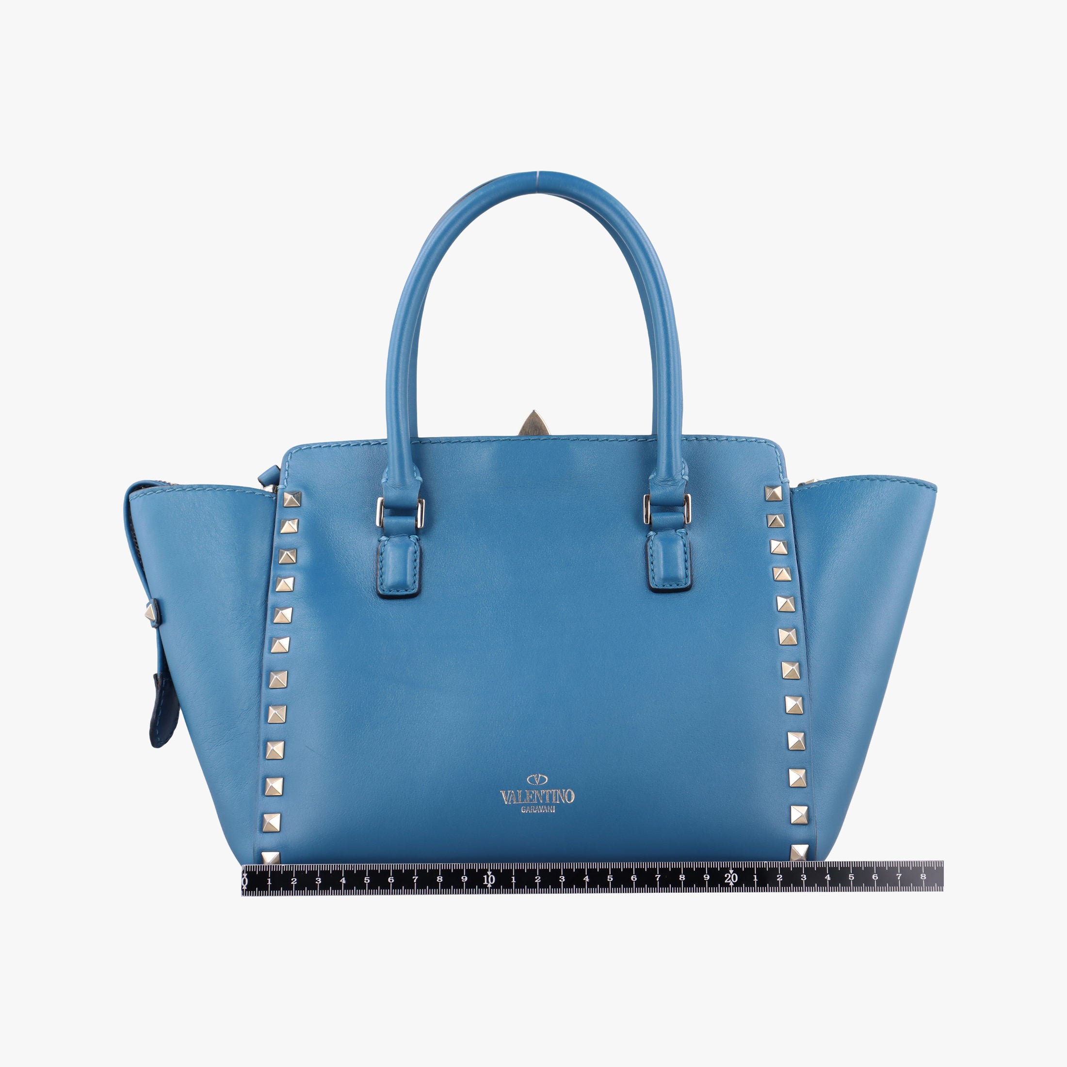 Secondhand Valentino Rockstud Blue Leather  shoulderbag | stylenewstar