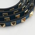 Secondhand Valentino Rockstud Blue Leather  shoulderbag | stylenewstar
