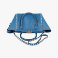 Secondhand Valentino Rockstud Blue Leather  shoulderbag | stylenewstar