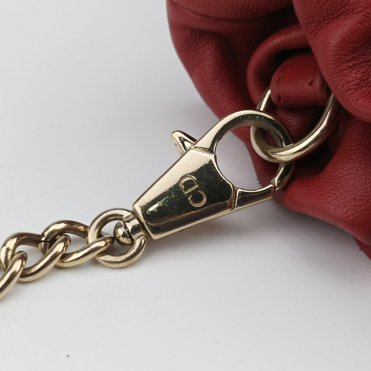 Vintage Christian Dior Cannage Faux Pearl Red lambskin  shoulderbag | stylenewstar