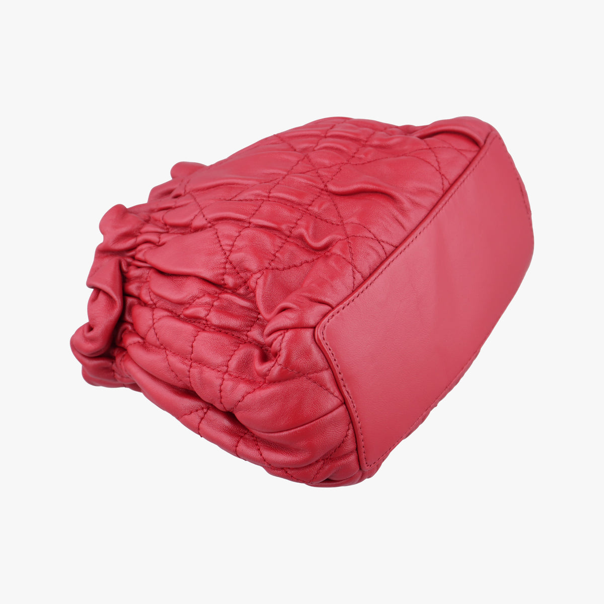 Vintage Christian Dior Cannage Faux Pearl Red lambskin  shoulderbag | stylenewstar