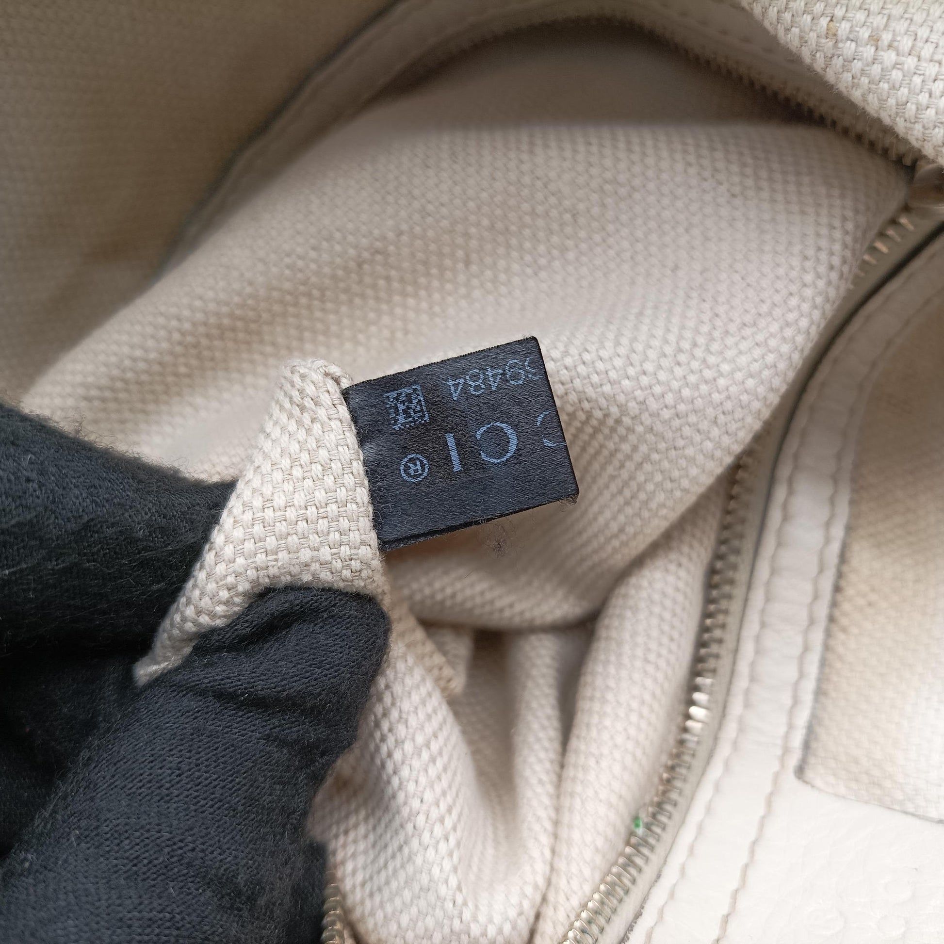 Pre-owned Gucci Bamboo Beige×White Canvas×Leather 282315 shoulderbag | stylenewstar