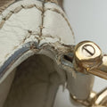 Pre-owned Gucci Bamboo Beige×White Canvas×Leather 282315 shoulderbag | stylenewstar