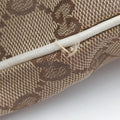 Pre-owned Gucci Bamboo Beige×White Canvas×Leather 282315 shoulderbag | stylenewstar