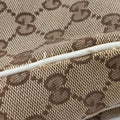 Pre-owned Gucci Bamboo Beige×White Canvas×Leather 282315 shoulderbag | stylenewstar