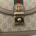 Ophidia GG Mini Beige × Ebony GG Supreme Canvas × Leather 696180 C037835242オフィディア GG ミニ ベージュ×エボニー  GGスプリーム キャンバス × レザー 696180 C037835242