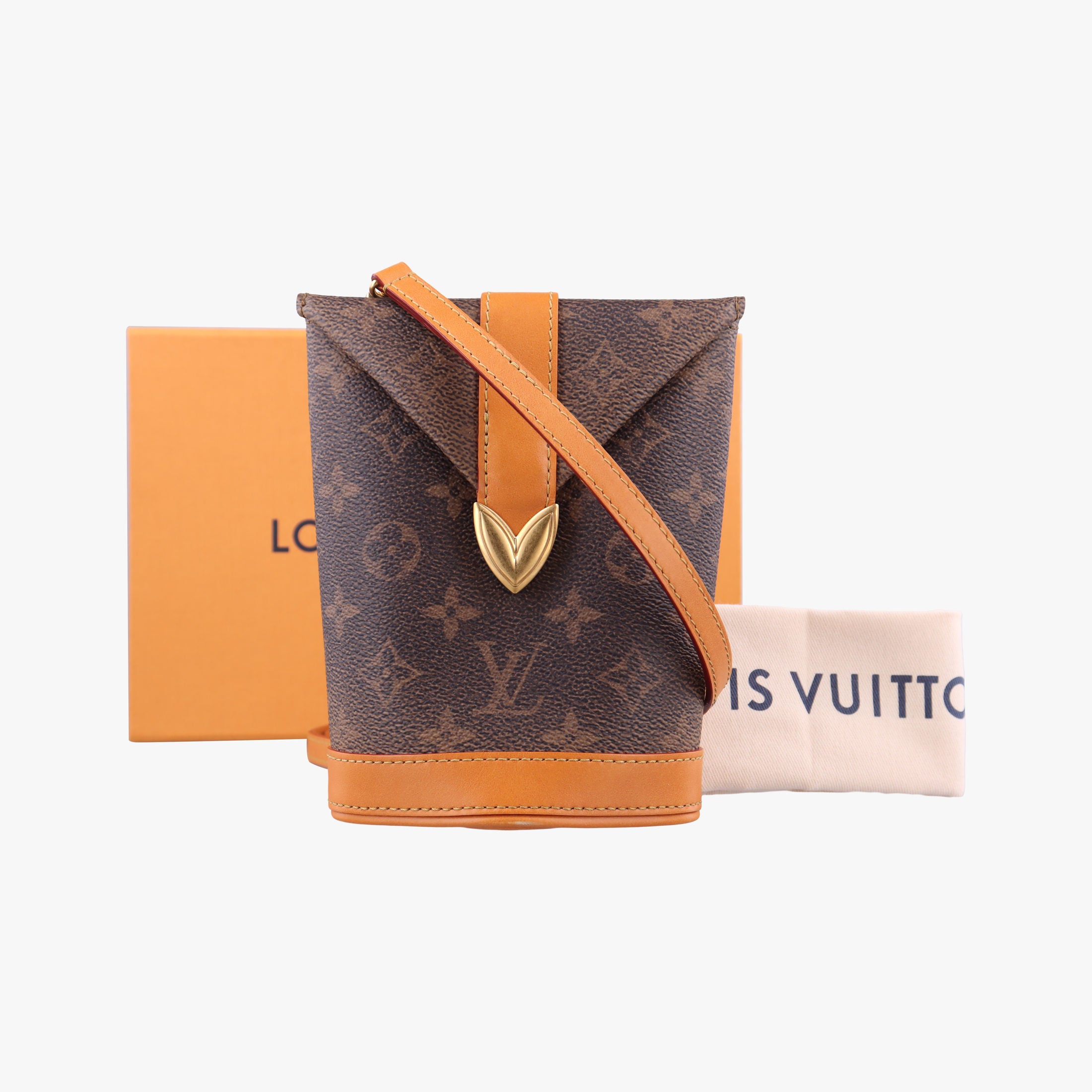 Envelope Pouch Brown Monogram Dust x Leather M11629 IC Chipエンベロップポーチ モノグラム/ブラウン モノグラムダスト x レザー M11629 ICチップ