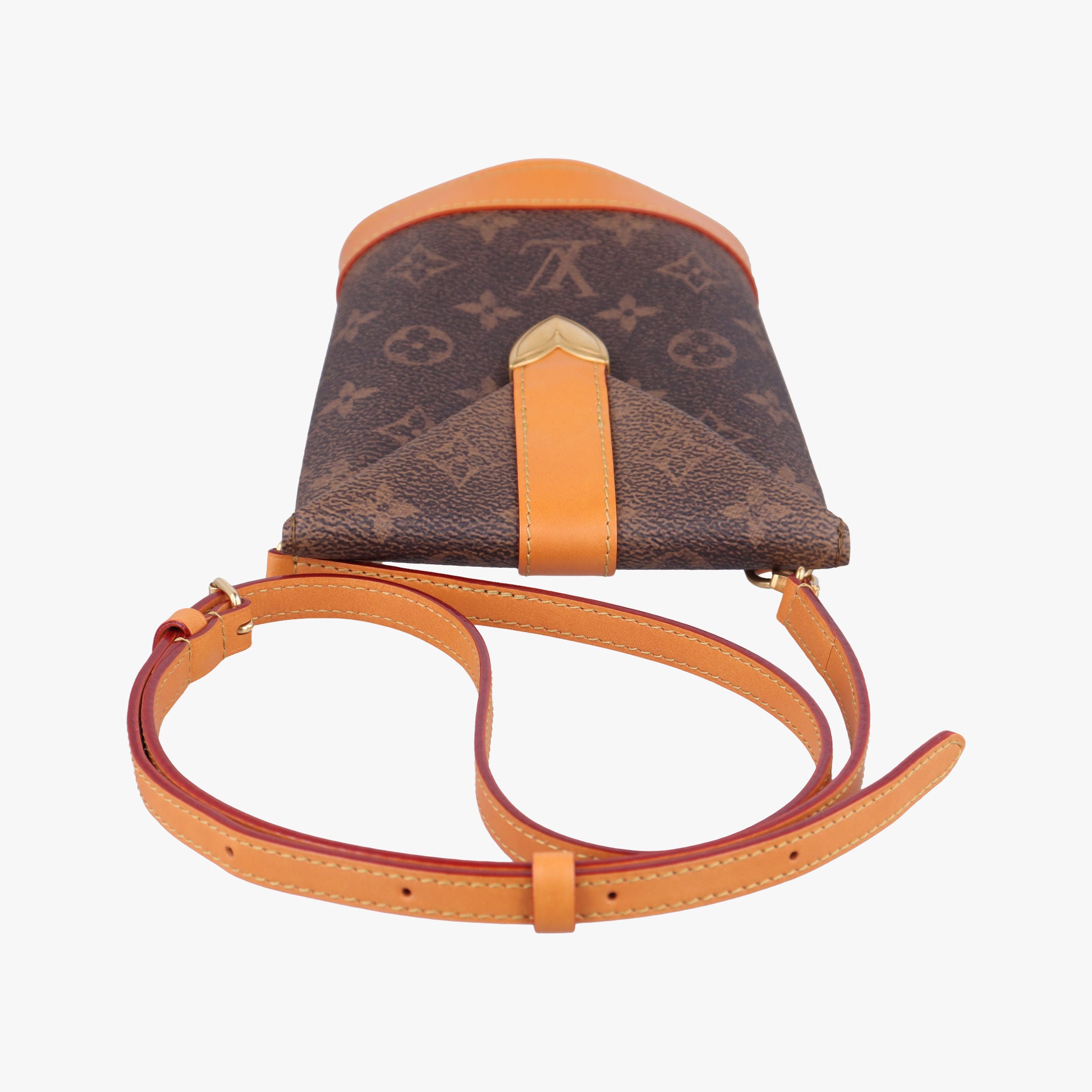 Envelope Pouch Brown Monogram Dust x Leather M11629 IC Chipエンベロップポーチ モノグラム/ブラウン モノグラムダスト x レザー M11629 ICチップ
