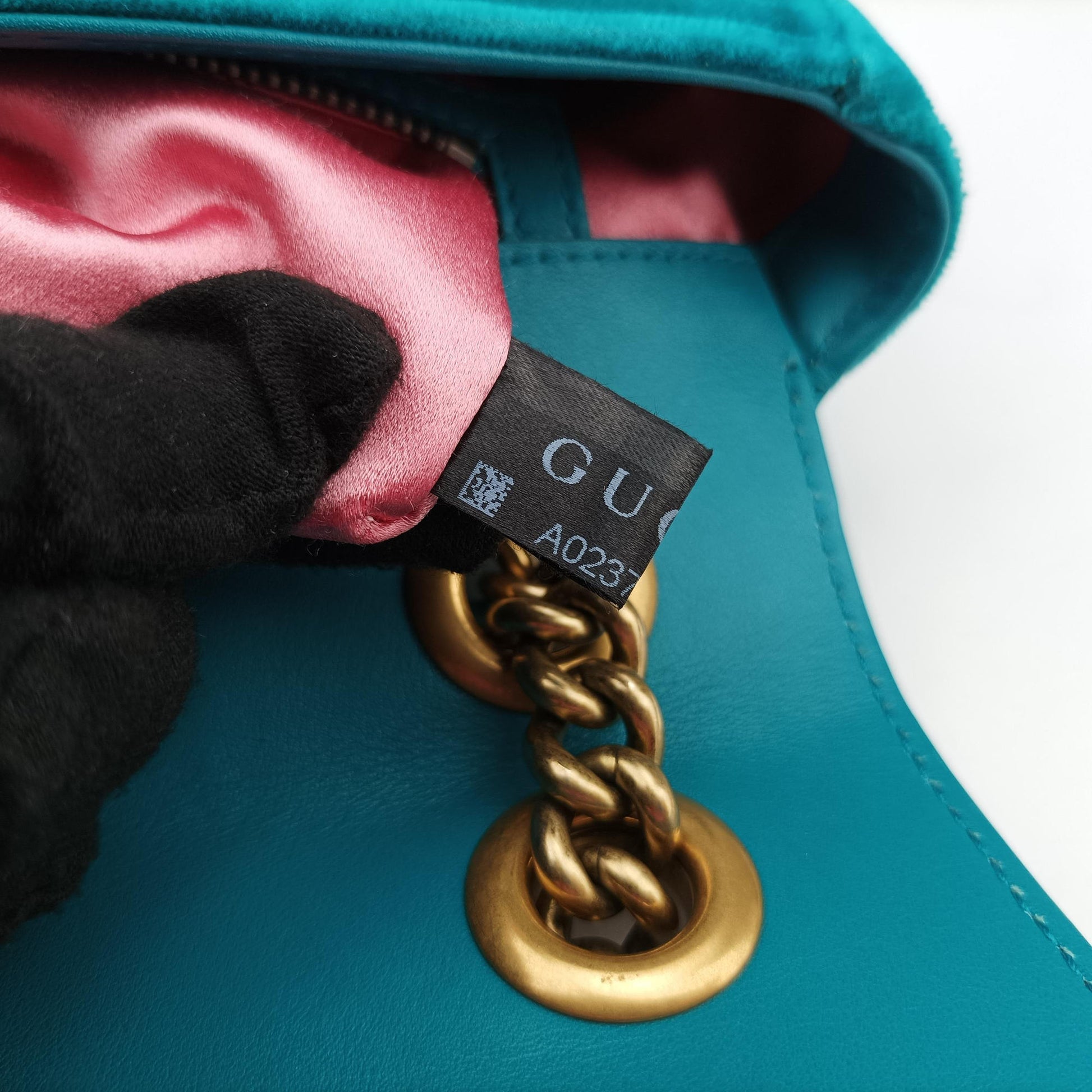 GG Marmont Blue velour 443497 A023704801GGマーモント ブルー ベロア 443497 A023704801