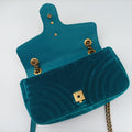 GG Marmont Blue velour 443497 A023704801GGマーモント ブルー ベロア 443497 A023704801