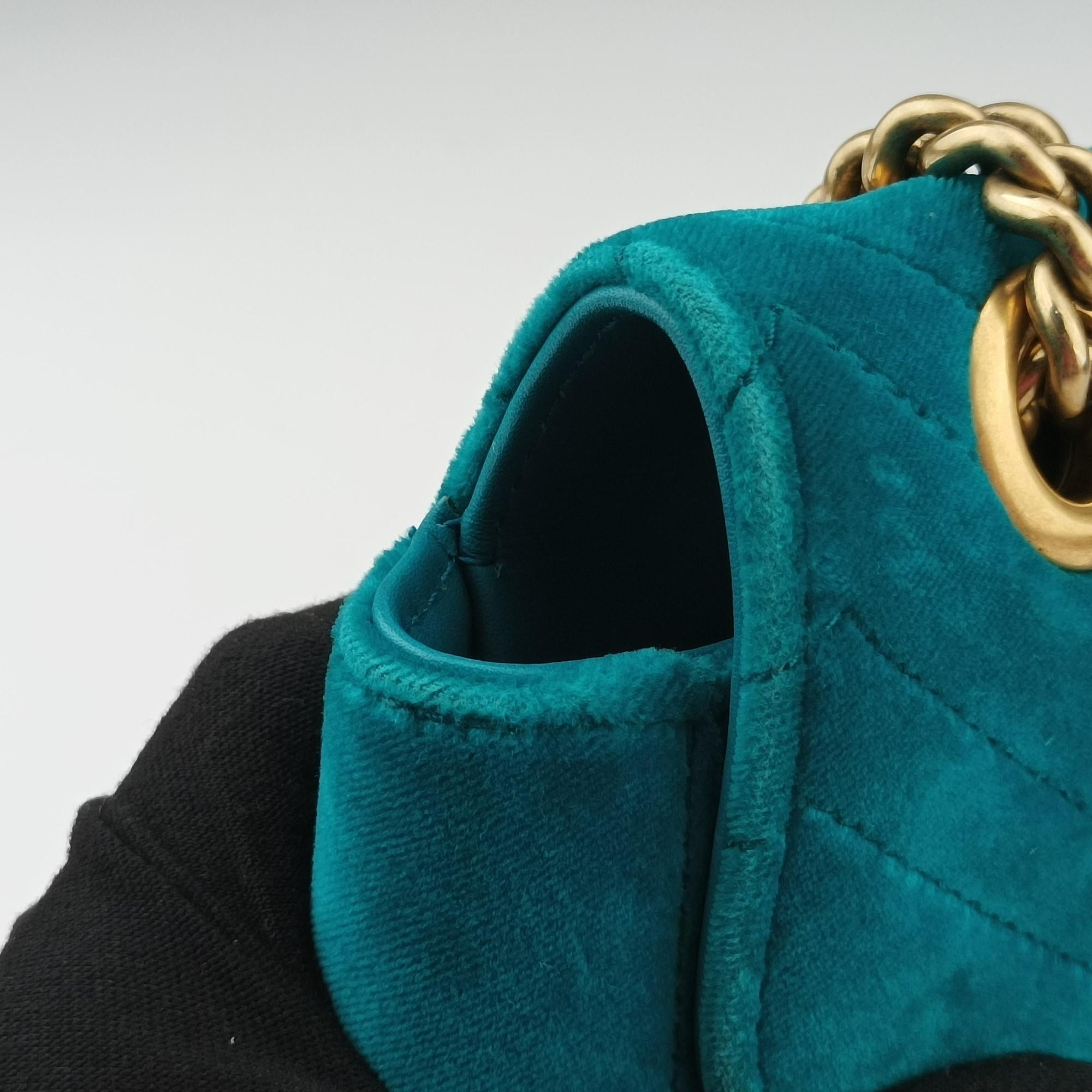 GG Marmont Blue velour 443497 A023704801GGマーモント ブルー ベロア 443497 A023704801