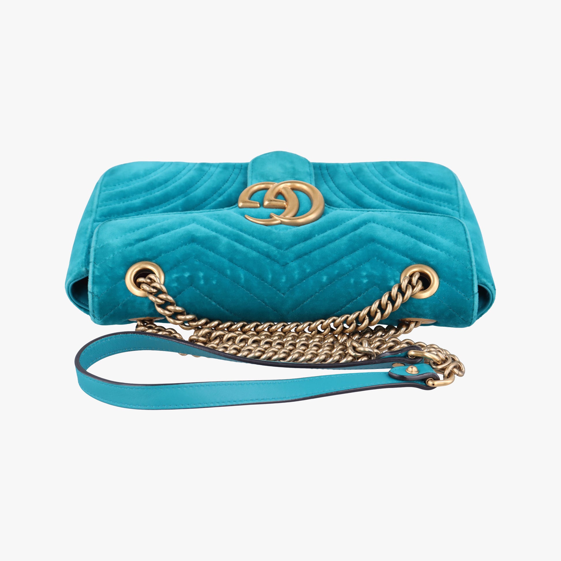 GG Marmont Blue velour 443497 A023704801GGマーモント ブルー ベロア 443497 A023704801