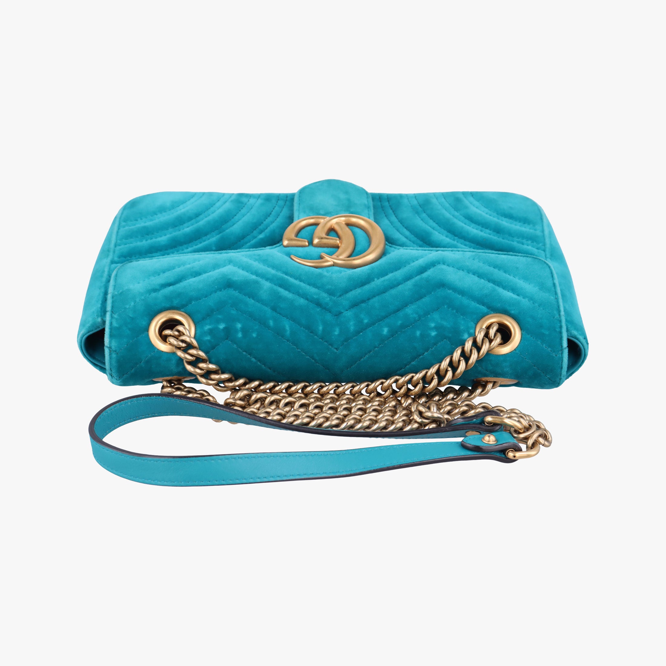 GG Marmont Blue velour 443497 A023704801GGマーモント ブルー ベロア 443497 A023704801