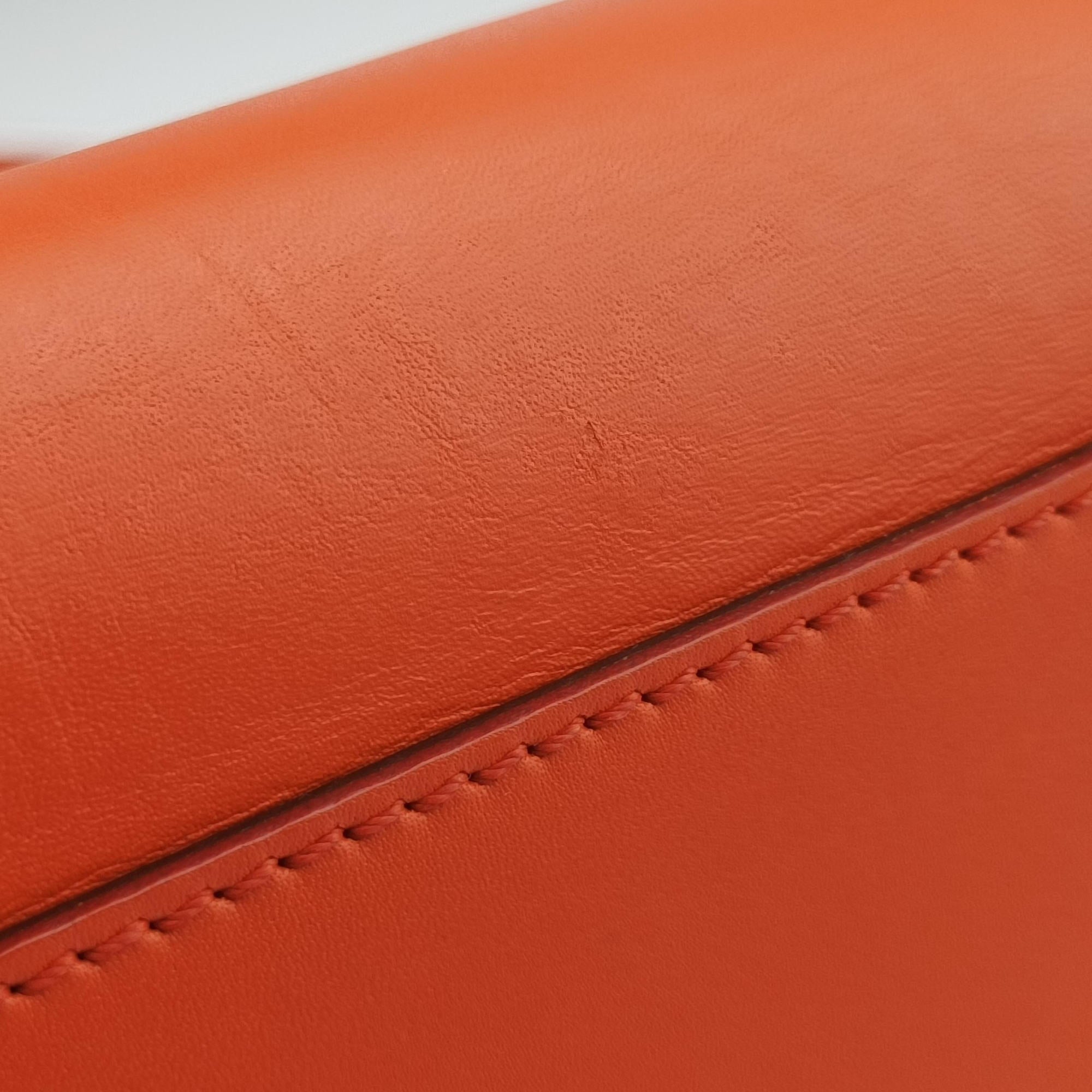 Pre-owned Givenchy Antigona Orange Smooth Calfskin Leather  handbag | stylenewstar