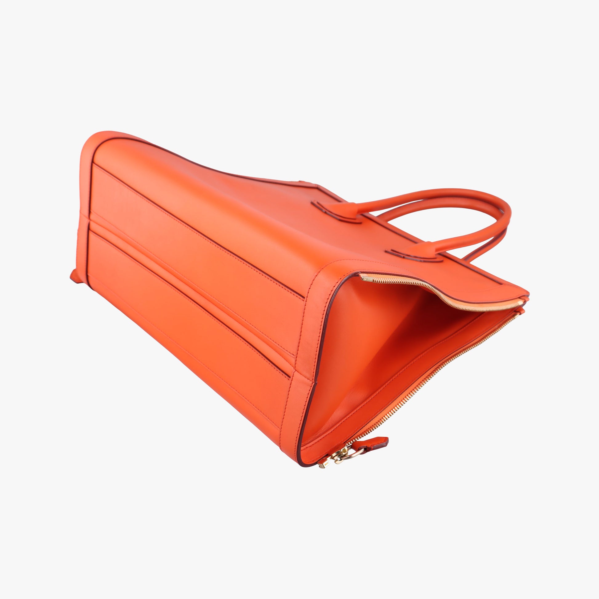 Pre-owned Givenchy Antigona Orange Smooth Calfskin Leather  handbag | stylenewstar