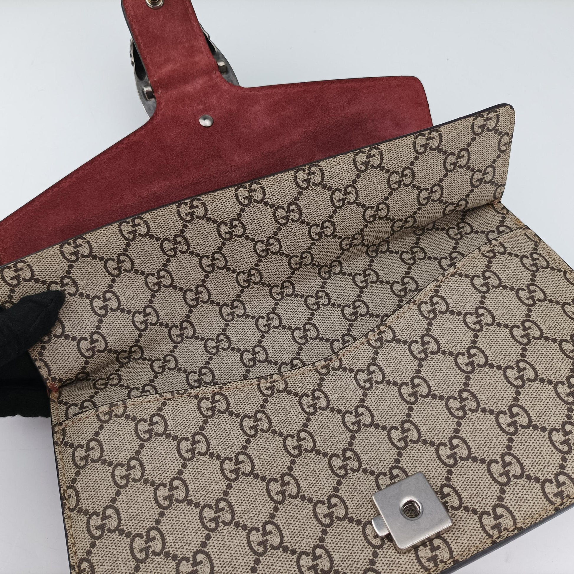 Dionysus BEIGE×RED×Multicolour PVC coated canvas × suede 400249 D027649896ディオニュソス ベージュ×レッド×マルチカラー PVCコーティングキャンバス × スエード 400249 D027649896