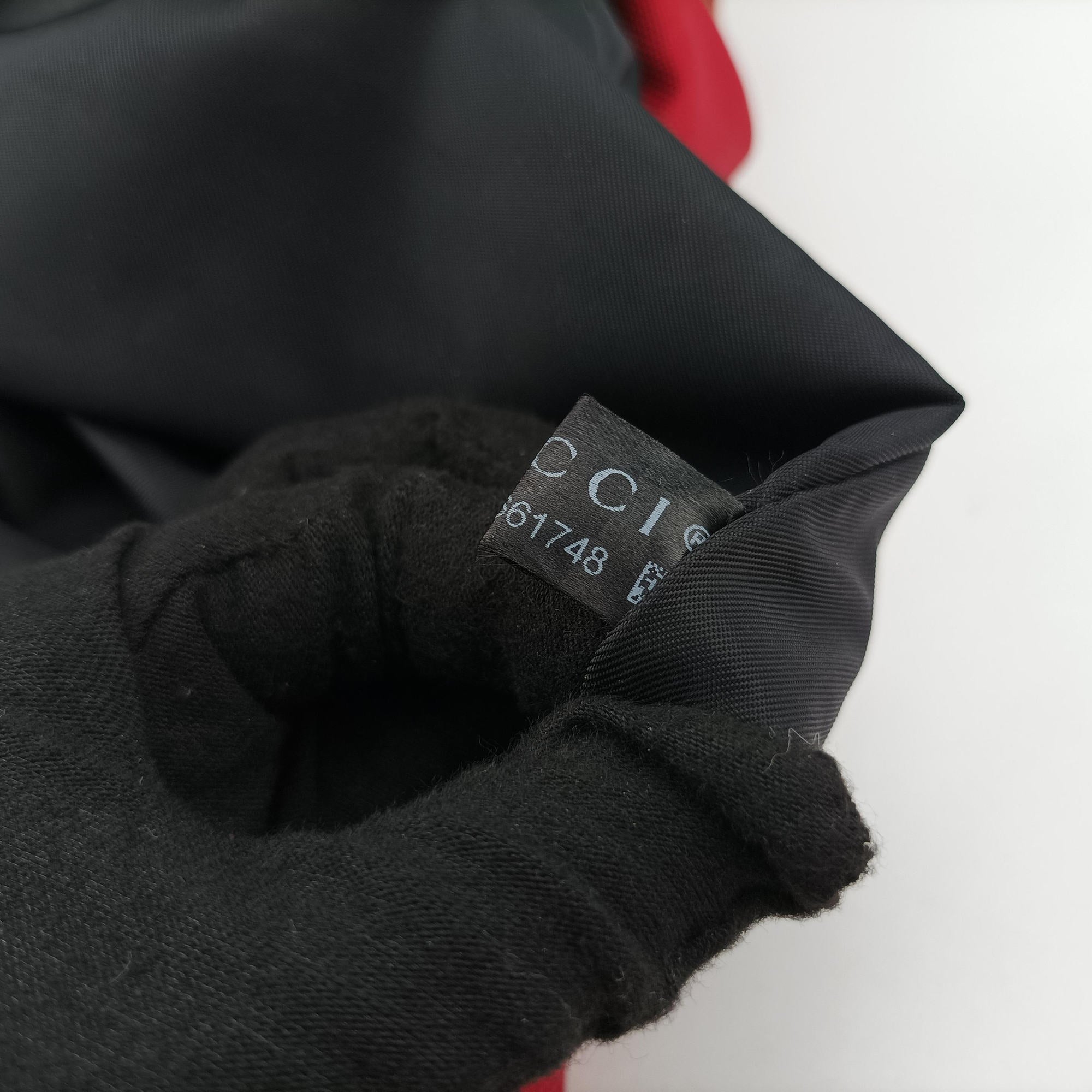 Techno Vintage Web L'Aveugle Par Amour Embroidered Red canvas 478327 E022661748テクノ ヴィンテージ ウェブ ラヴーグル パル アムール 刺繍 レッド キャンバス 478327 E022661748