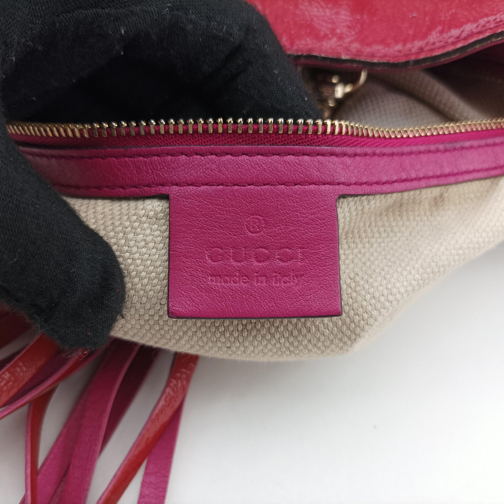 Pre-owned Gucci Soho Red Patent Leather 308982 shoulderbag | stylenewstar