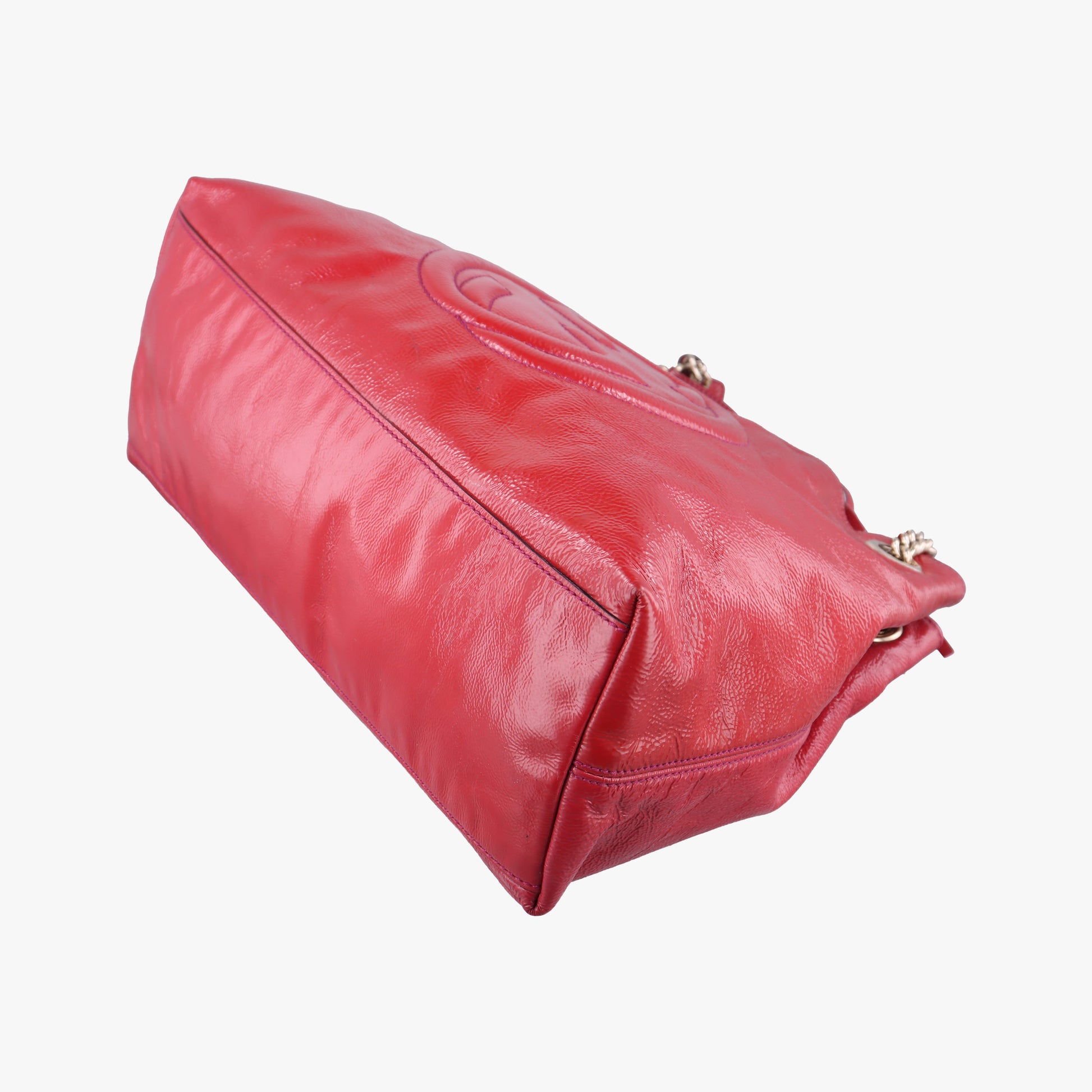 Pre-owned Gucci Soho Red Patent Leather 308982 shoulderbag | stylenewstar