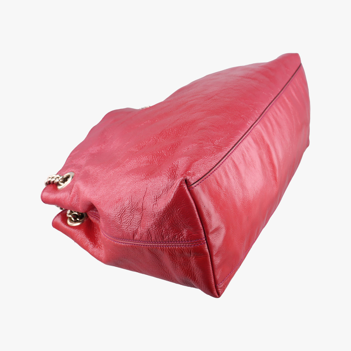 Pre-owned Gucci Soho Red Patent Leather 308982 shoulderbag | stylenewstar