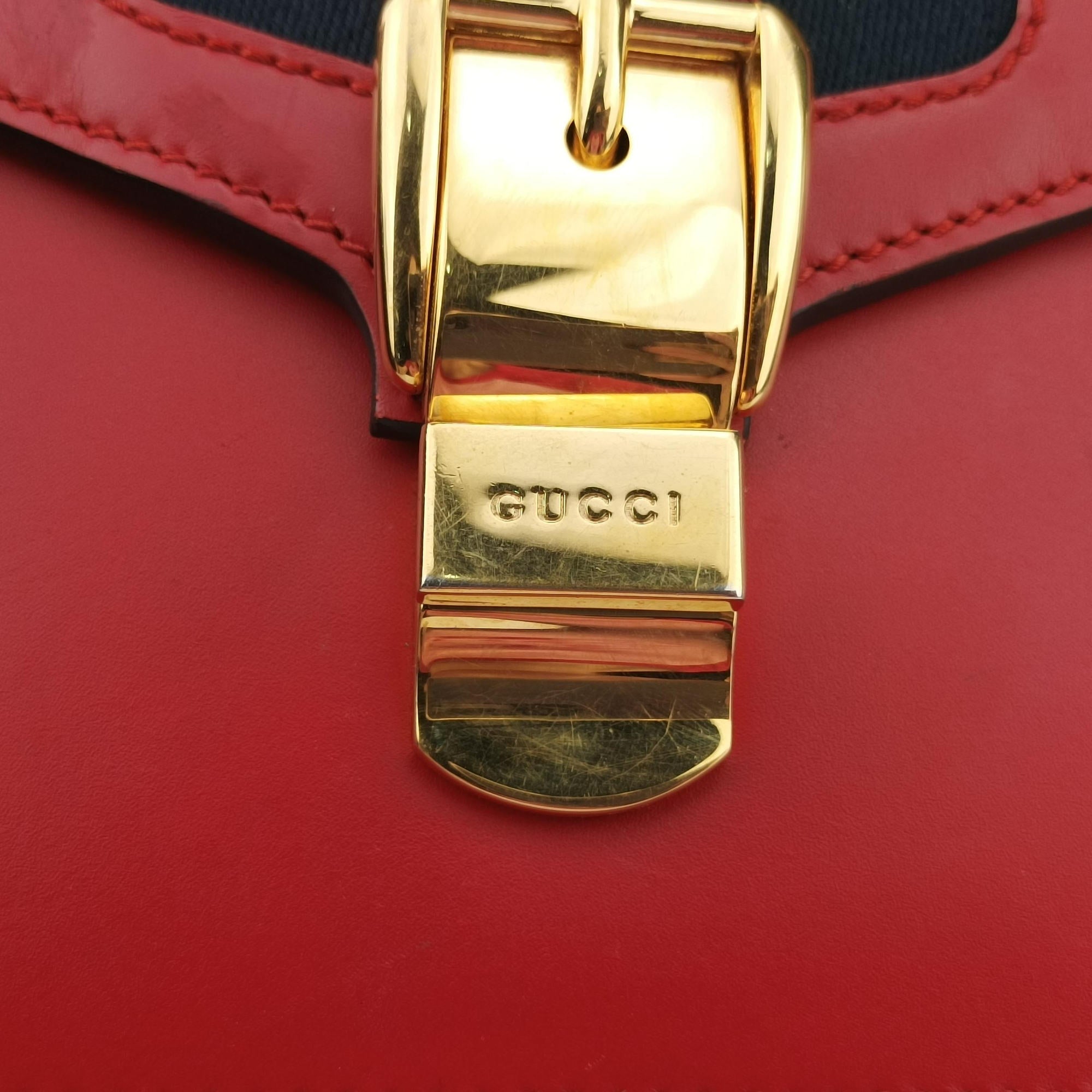 Pre-owned Gucci Sylvie Red Leather 470270 shoulderbag | stylenewstar