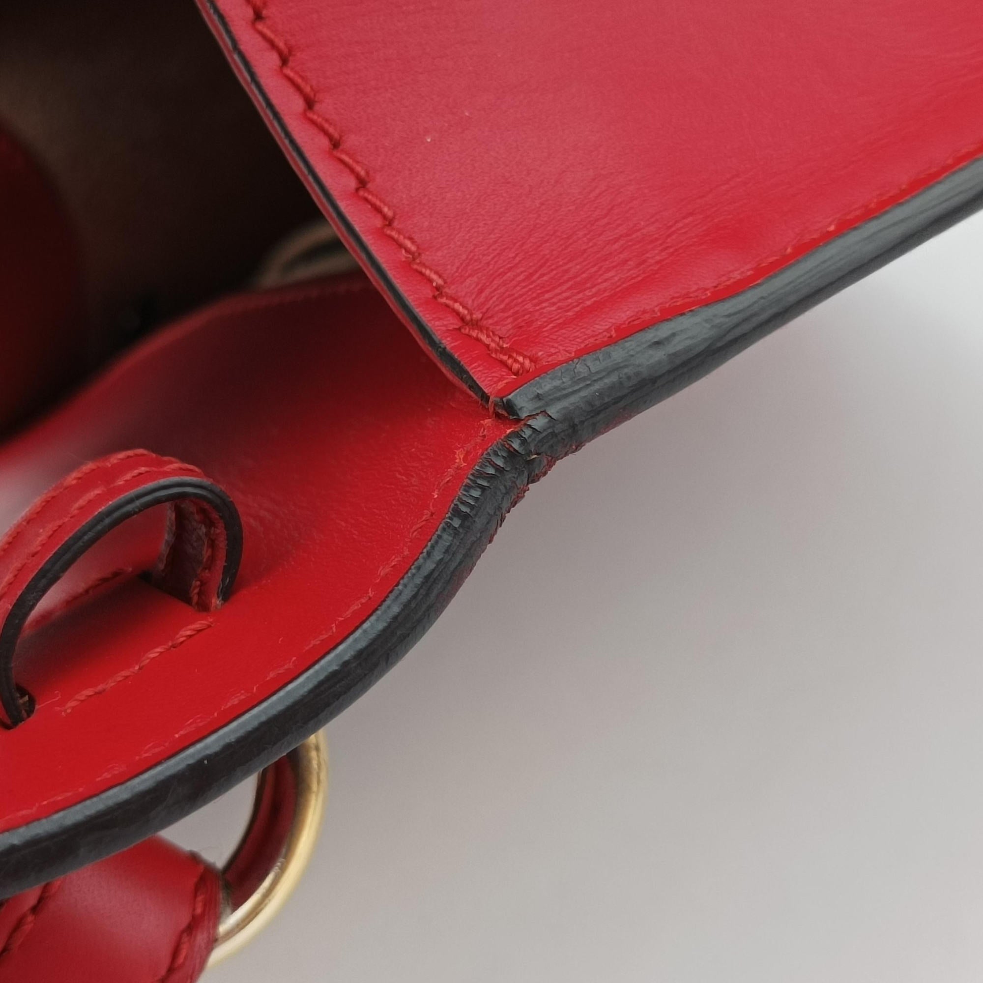 Pre-owned Gucci Sylvie Red Leather 470270 shoulderbag | stylenewstar